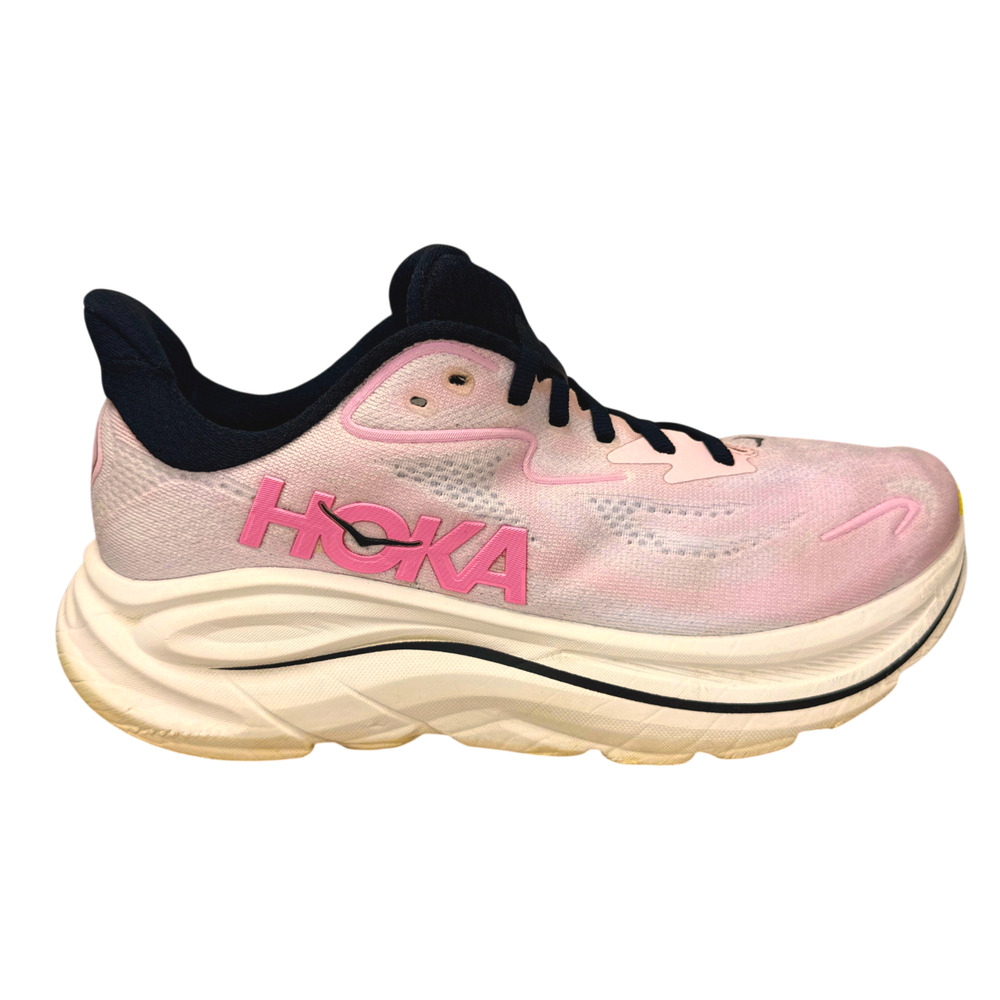 Hoka One One Clifton 10 Pink Black Running Shoes Womens 8.5 B Sneakers 1162031 - Picture 2 of 12